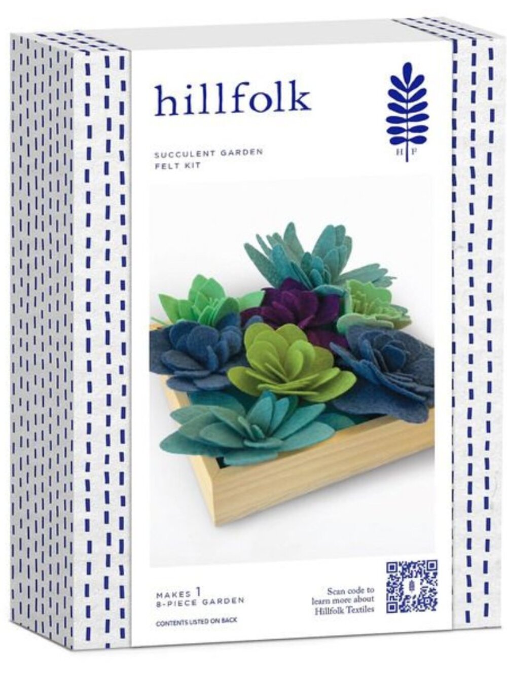 Hillfolk Felt Succulent Garden Craft Kit 6x6 DIY Home Decor NWB